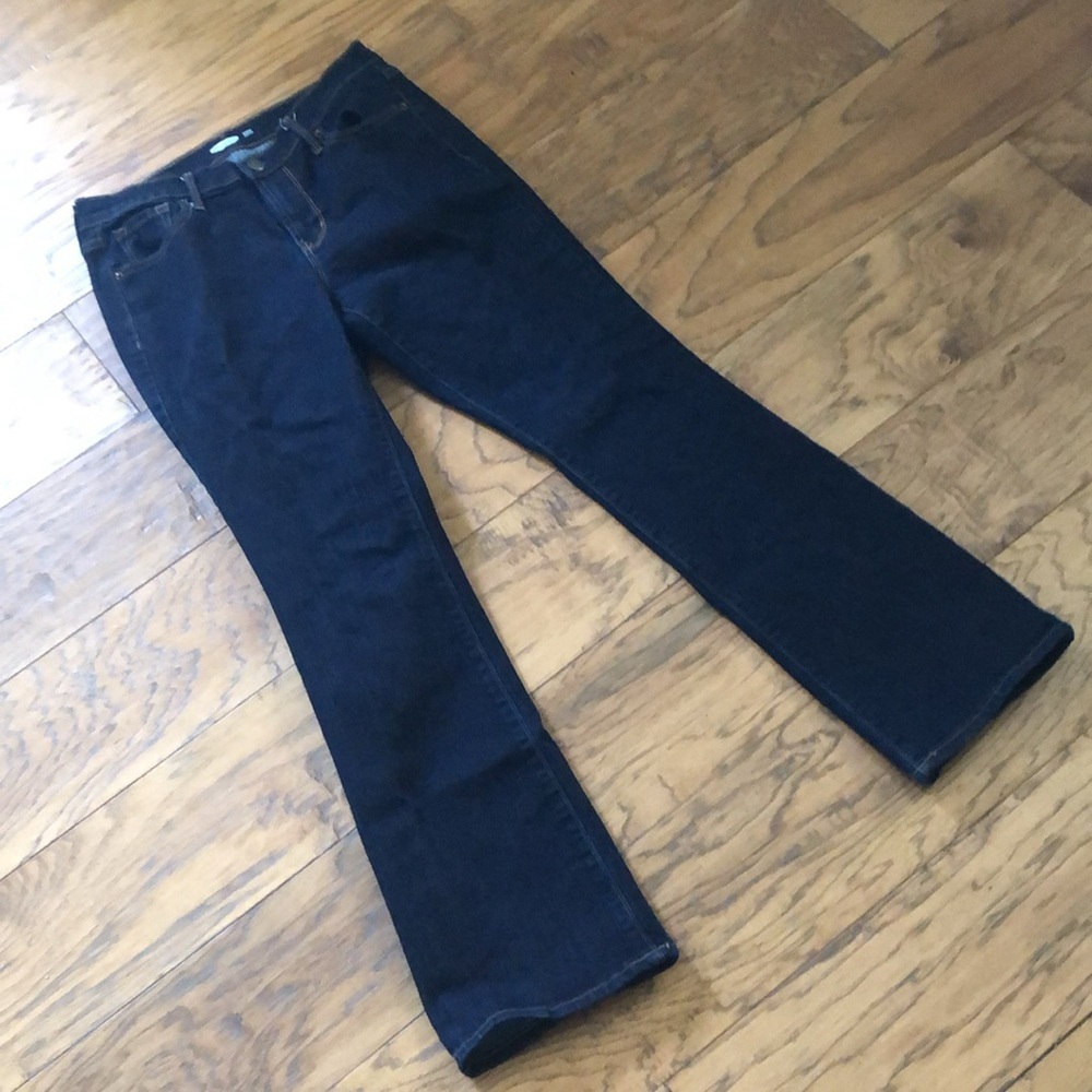 Old Navy Women's Dark Blue Curvy Boot-cut Jeans